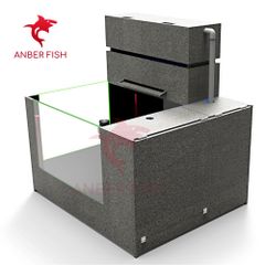 Hồ cá công nghệ composite Anber Fish 3 - Full kính siêu trong - Full ống sanking - Full vật liệu lọc