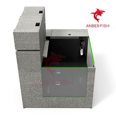 Hồ cá công nghệ composite Anber Fish 3 - Full kính siêu trong - Full ống sanking - Full vật liệu lọc