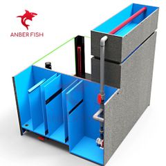 Hồ cá công nghệ composite Anber Fish 3 - Full kính siêu trong - Full ống sanking - Full vật liệu lọc