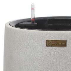 Chậu composite Anber APOLLO (Màu giả đá WARM CONCRETE) + Tự tưới AWS