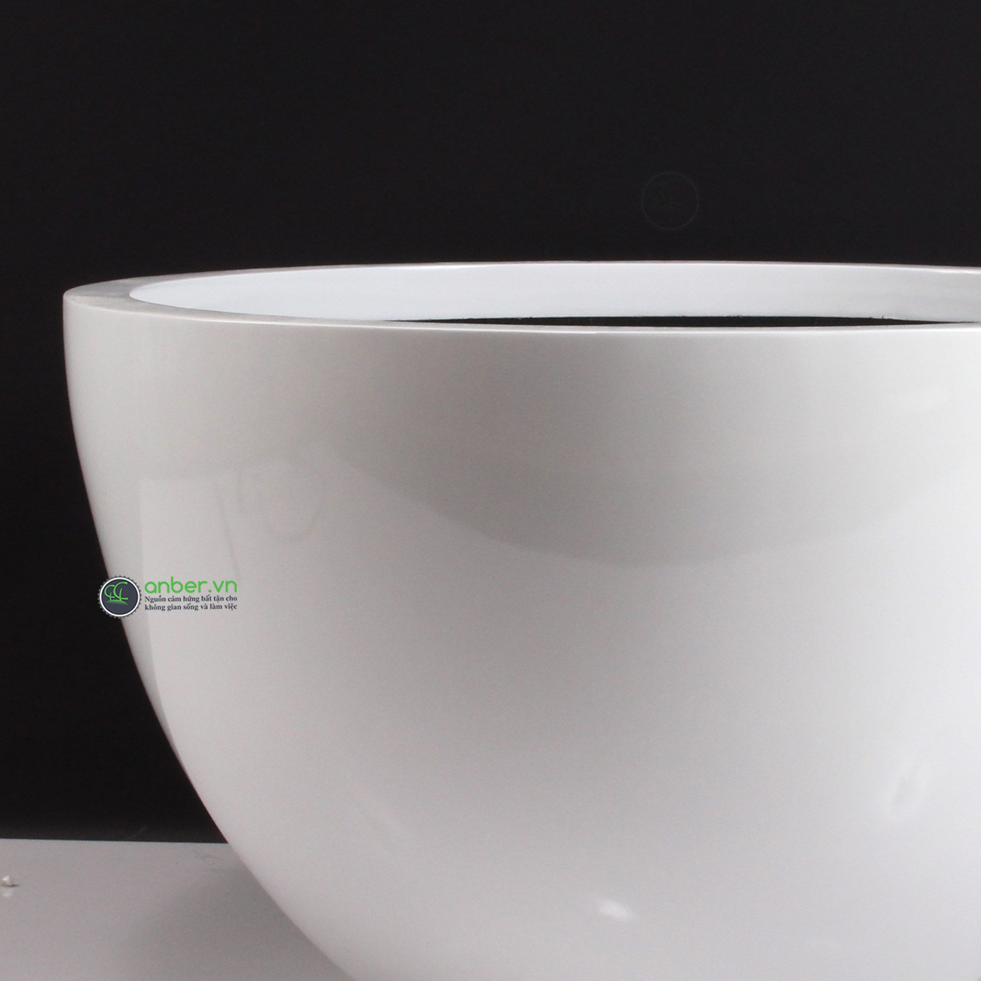 Chậu composite cao cấp Anber 1681 (Trắng bóng)