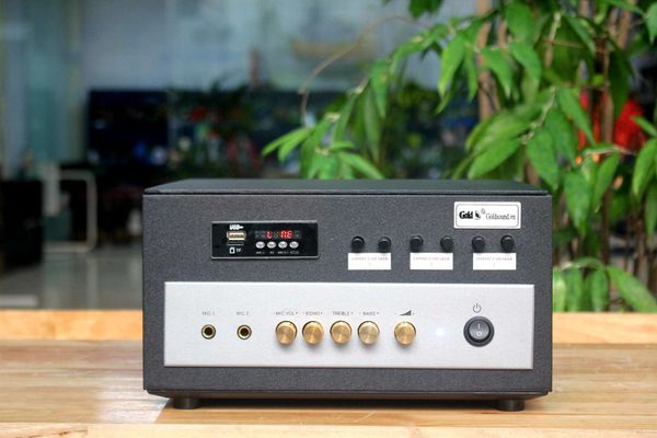 Loa cafe, Loa nhà hàng: Âm ly A400 Goldsound - 400w (6 phân vùng âm lượng âm thanh)