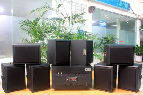 Loa cafe, Loa nhà hàng: Combo dàn âm thanh quán cafe ngoài trời A1800 + 8 V25NT