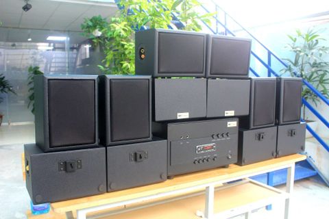 Loa cafe, Loa nhà hàng: Combo dàn âm thanh quán cafe sân vườn ngoài trời A1800 + 12 V25NT