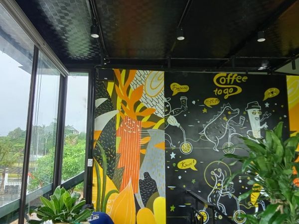 Loa trà chanh loa cafe Loa Goldsound lắp đăt cho quán UFFTEA Coffee, Hòa Bình