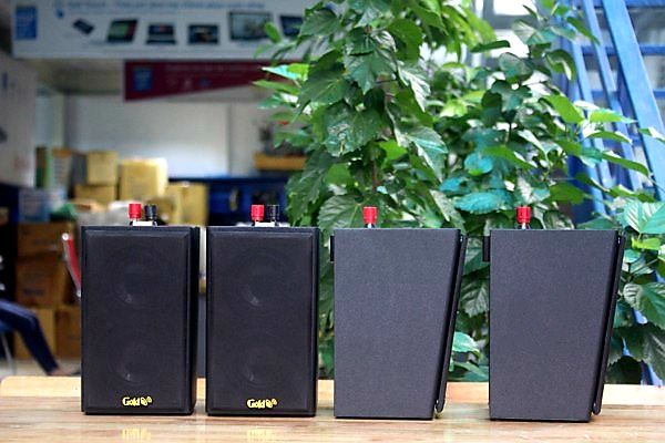 Loa nhà hàng: Gold4cafe (từ 30-50m2): 04 Loa vệ tinh V15C - 15w + 1 Âm ly A150 150w