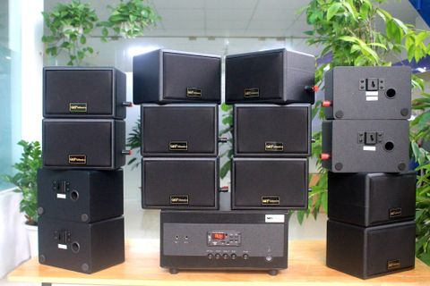 Loa cafe, Loa nhà hàng: Combo dàn âm thanh quán cafe A905 + 14 V32 (30w)
