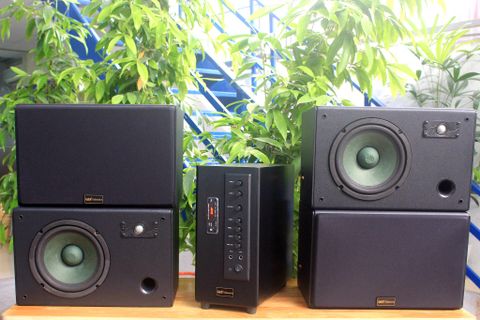 Loa cafe, Loa nhà hàng: Combo dàn âm thanh quán cafe A906 + 4 V130 (130w)