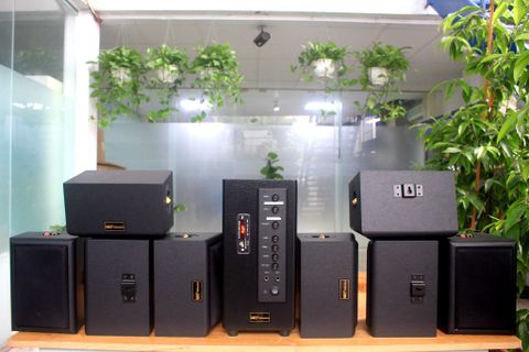 Loa cafe, Loa nhà hàng: Combo dàn âm thanh quán cafe sân vườn ngoài trời amply A906 + 8 V35NT