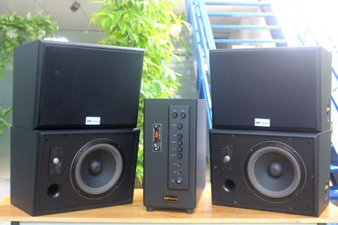 Loa cafe, Loa nhà hàng: Dàn âm thanh 4 V130 + Amply A906 lắp quán 50 - 150m2