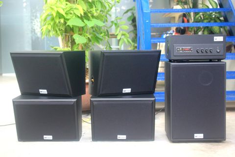 Dàn âm thanh quán cafe sân vườn ngoài trời amply A501 + 4 V130NT + 01 trầm)