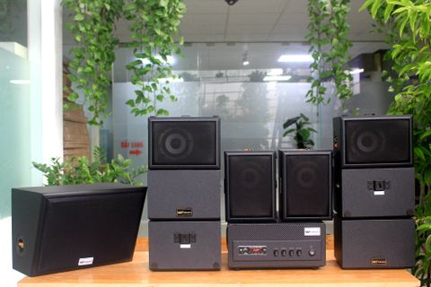 Loa nhà hàng: Combo dàn âm thanh quán cafe sân vườn ngoài trời amply A501 + 8 V25NT+ TRẦM