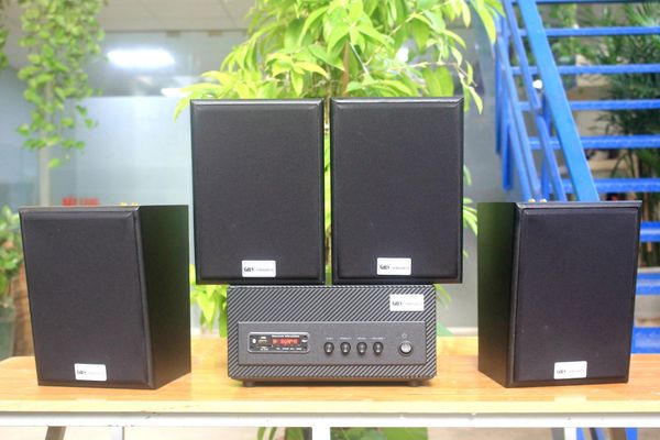 [Diện tích 80m2 + 02 Kênh] A501 Goldsound 500w + 4 loa Goldsound V55C 55w + 1 trầm, loa được thiết kế riêng cho quán, bật lớn không tạp âm, miễn phí công lắp đặt, bảo hành dài hạn 5 năm.