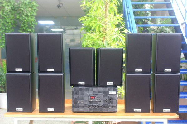 [Diện tích 200m2 + 02 Kênh] A907w Goldsound 2 vùng âm lượng 900w + 10 loa Goldsound V40C 40w, loa được thiết kế riêng cho quán, bật lớn không tạp âm, miễn phí công lắp đặt, bảo hành dài hạn 5 năm.