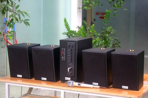 Loa Giảng đường, Loa trường học, Loa lớp học: Gold4Edu (lớp học 40-70m2): (04 loa 55w + 01 amply 380w)