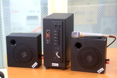 Loa Giảng đường, Loa trường học, Loa lớp học: Gold4Edu (lớp học 30-50m2): 02 loa 21w + 01 amply 380w
