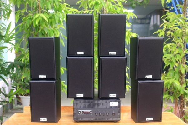 [Diện tích 160m2 + 02 Kênh] A501 Goldsound 500w + 8 loa Goldsound V40C 40w, loa được thiết kế riêng cho quán, bật lớn không tạp âm, miễn phí công lắp đặt, bảo hành dài hạn 5 năm.