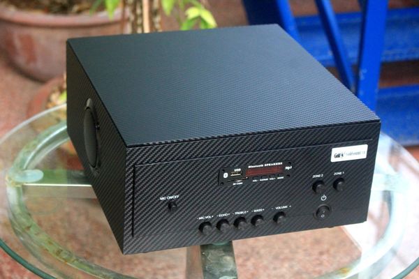 Amply A907Mi_SG ( Công suất 900w, tích hợp Micro không dây, đủ kết nối Bluetooth, RCA, AV, USB) chuyên dụng cho quán cafe Acoustic, hát karaoke...)