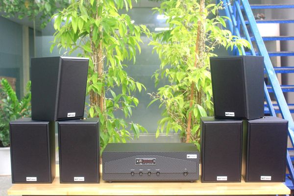 [Diện tích 120m2 + 02 Kênh] A918 Goldsound 2 vùng âm lượng 1200w + 6 loa Goldsound V40C 40w, loa được thiết kế riêng cho quán, bật lớn không tạp âm, miễn phí công lắp đặt, bảo hành dài hạn 5 năm.