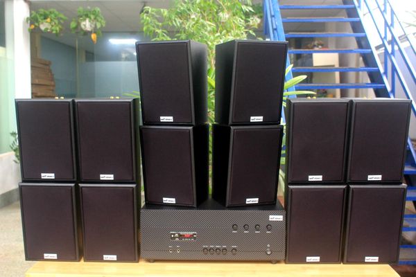 [Diện tích 240m2 + 04 Kênh] A384-4K Goldsound 4 vùng âm lượng 800w + 12 loa Goldsound V55C 55w, Amply 4 - 6 vùng âm lượng, loa được thiết kế riêng cho quán, bật lớn không tạp âm, miễn phí công lắp đặt, bảo hành dài hạn 5 năm.