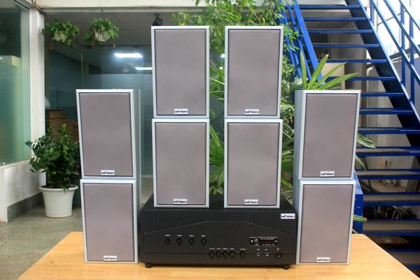 [Diện tích 160m2 + 04 Kênh] A917_DA-4K Goldsound 4 vùng âm lượng 1500w + 8 loa Goldsound V58C_DA 58w, Amply 4 - 6 vùng âm lượng, loa được thiết kế riêng cho quán, bật lớn không tạp âm, miễn phí công lắp đặt, bảo hành dài hạn 5 năm.