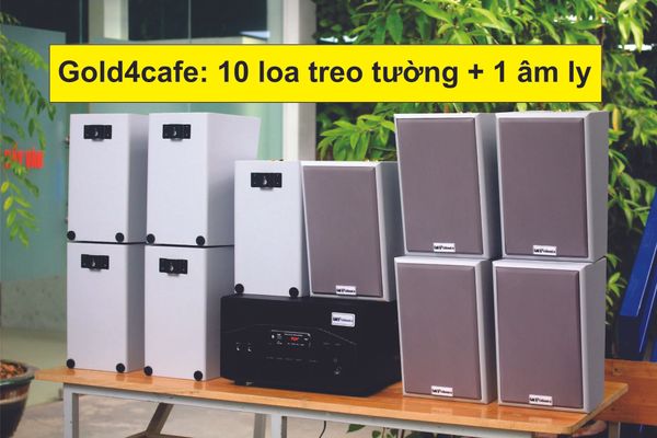 Loa nhà hàng quán ăn diện tích 120m2 trở lên, âm ly điều chỉnh riêng từng loa (miễn phí lắp đặt)