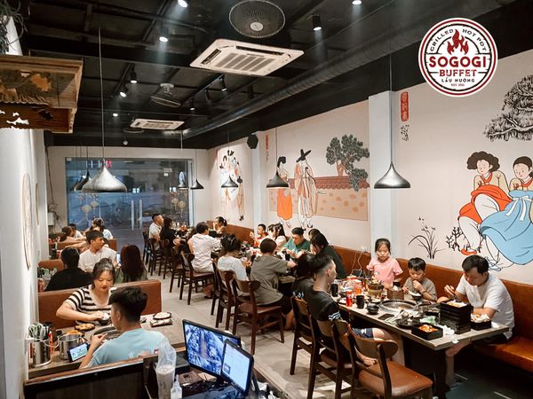 Loa nhà hàng Goldsound hoàn thiện âm thanh cho Buffet lẩu nướng Sogogi