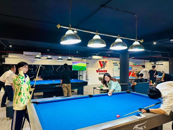 Goldsound lắp đặt âm thanh cho Winner Billiards Club | Tân Bình, Amply 4 - 6 vùng âm lượng, loa được thiết kế riêng cho quán, bật lớn không tạp âm, miễn phí công lắp đặt, bảo hành dài hạn 5 năm.