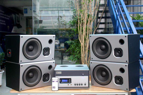 [Diện tích 120m2 + 02 Kênh] A800 Goldsound 800w + 4 loa Goldsound  V130 130w, loa được thiết kế riêng cho quán, bật lớn không tạp âm, miễn phí công lắp đặt, bảo hành dài hàn 5 năm