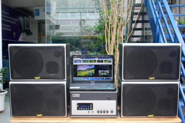 [Diện tích 120m2 + 02 Kênh] A800 Goldsound 800w + 4 loa Goldsound  V130 130w, loa được thiết kế riêng cho quán, bật lớn không tạp âm, miễn phí công lắp đặt, bảo hành dài hàn 5 năm