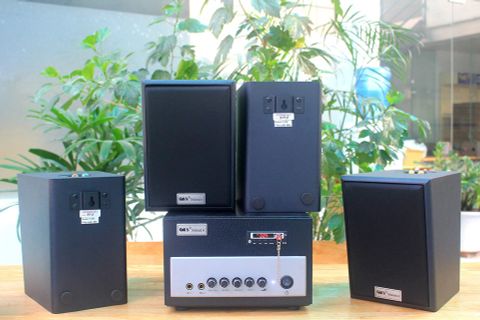 Loa cafe, Loa nhà hàng: Gold4cafe V25C (Từ 40 - 80m2): (Amply A370+ 4c 25C)