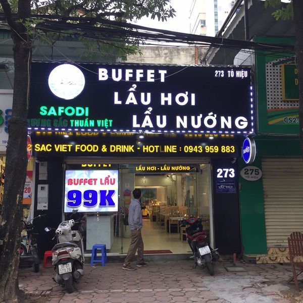 Loa cafe, Loa nhà hàng: Loa Goldsound lắp âm thanh tại  BUFFET LẨU HƠI LẨU NƯỚNG, số 273 Tô Hiệu, Hà Nội