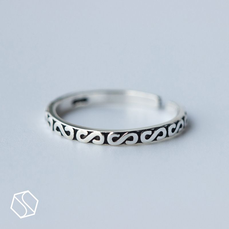 Nhẫn bạc Vintage S