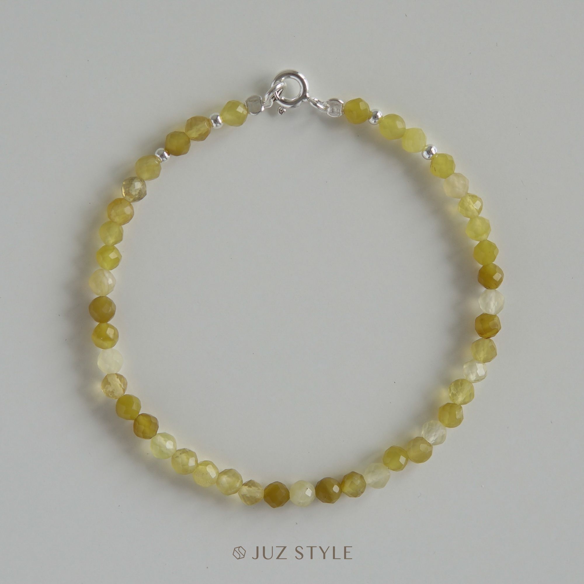  Vòng tay đá Yellow Opal 3.5mm 