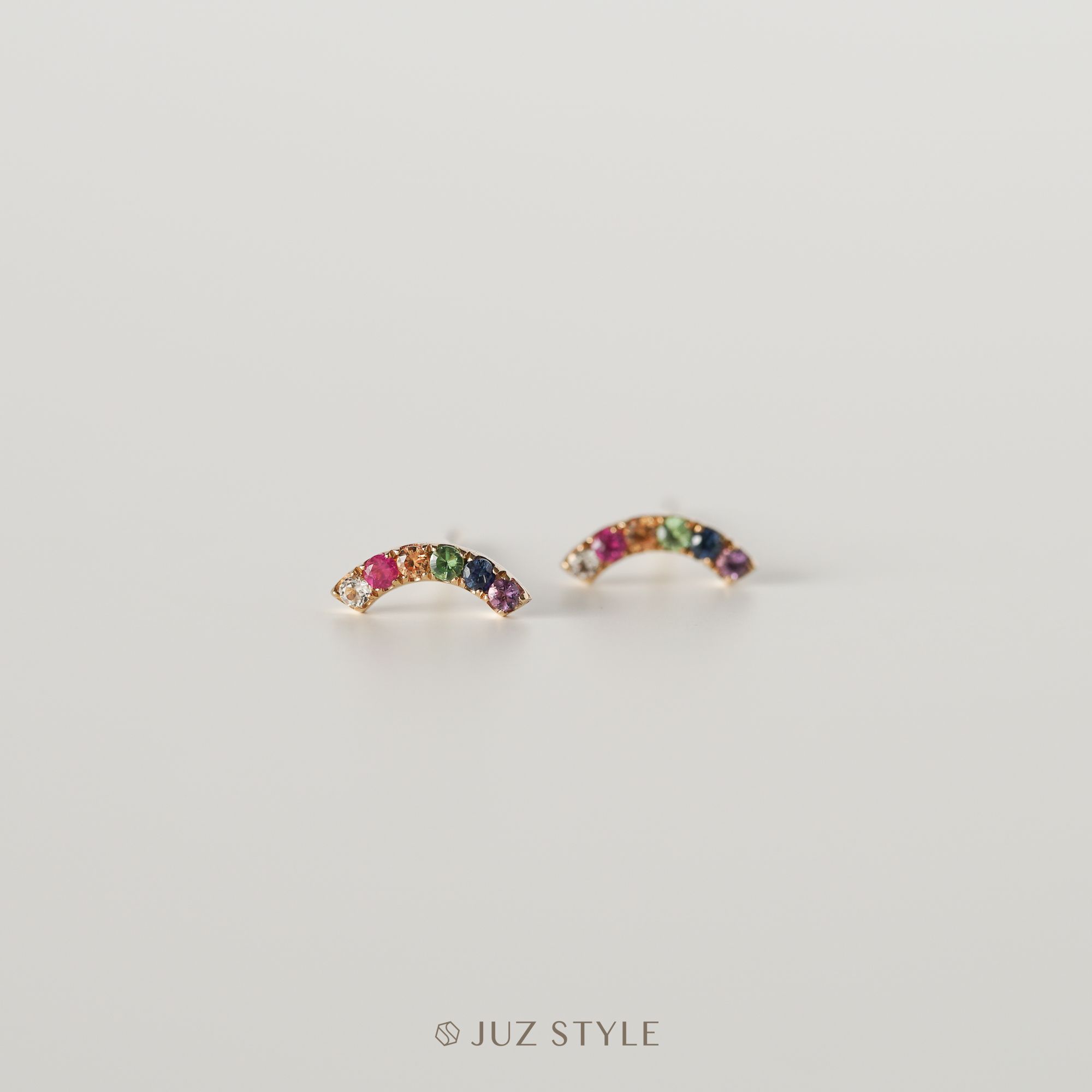 Bông tai vàng 14K Rainbow (cặp)