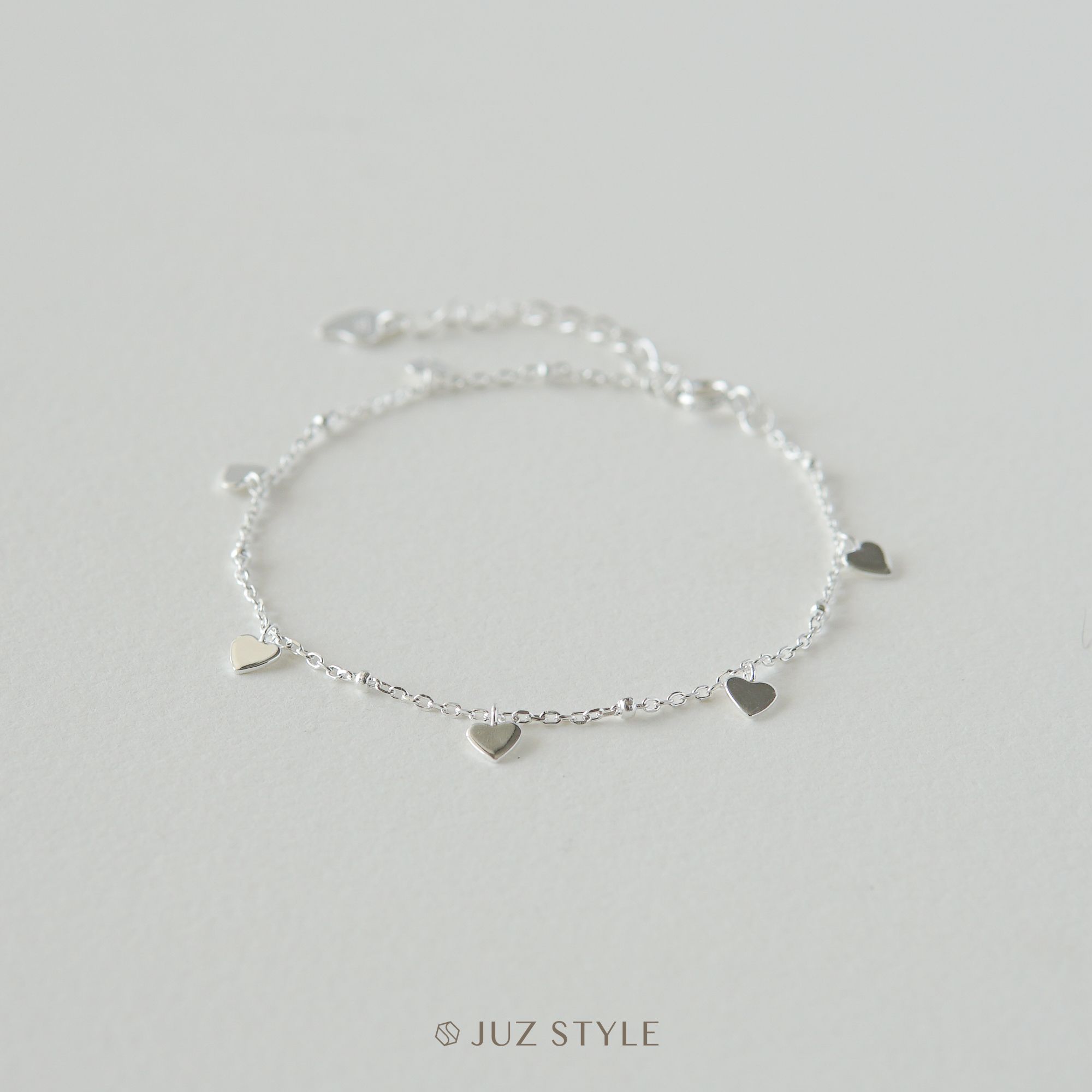 Lắc tay bạc tiny hearts