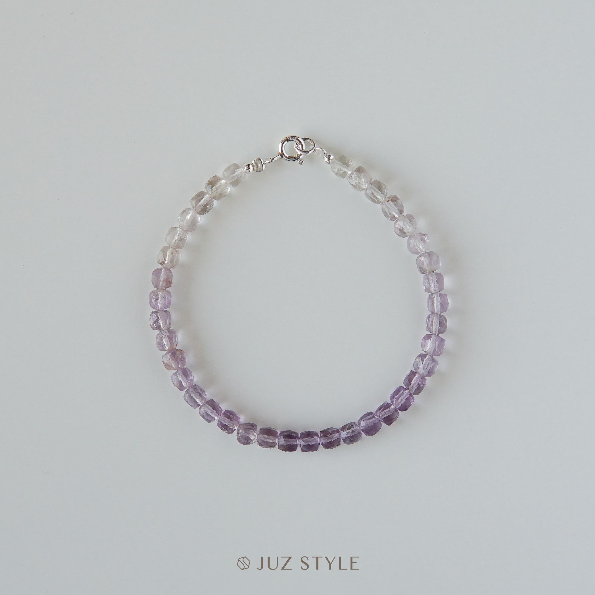  Vòng tay đá Amethyst Ombré 4mm 