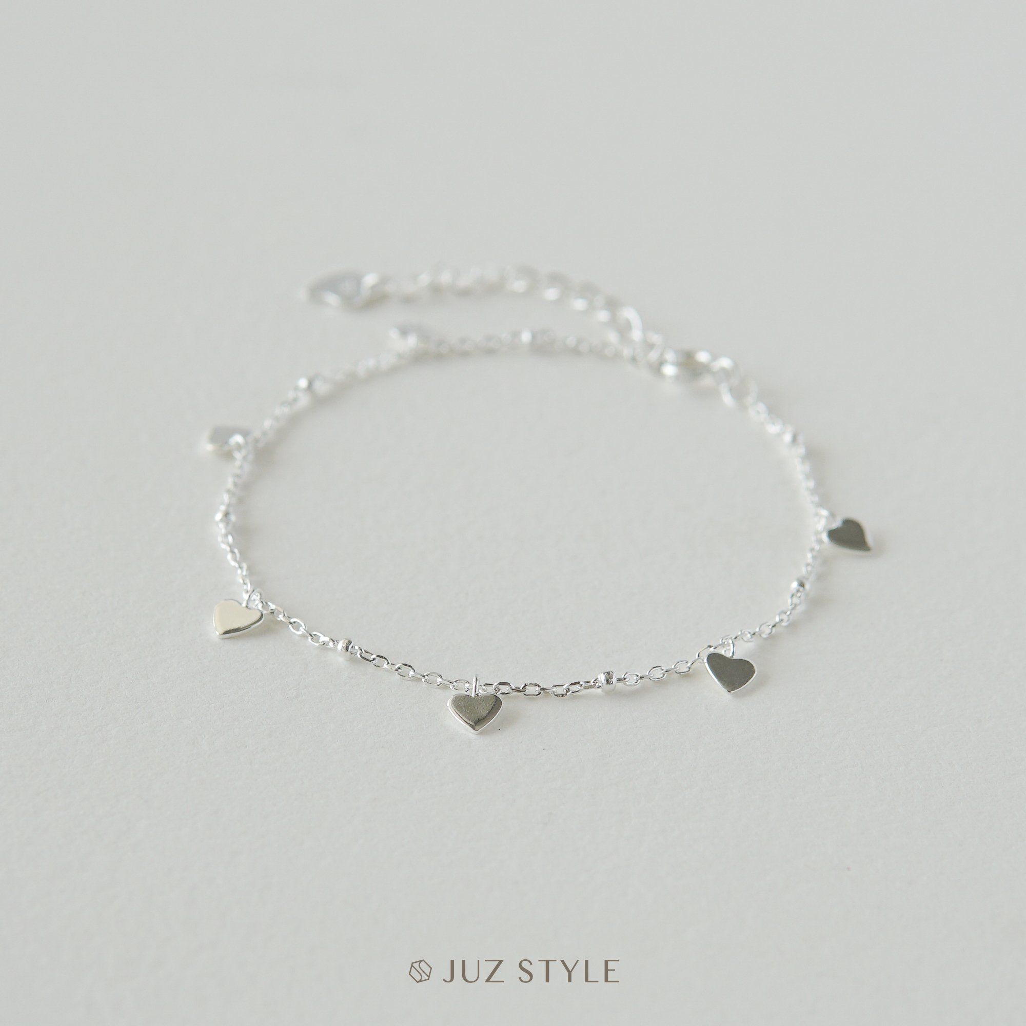 Lắc tay bạc tiny hearts