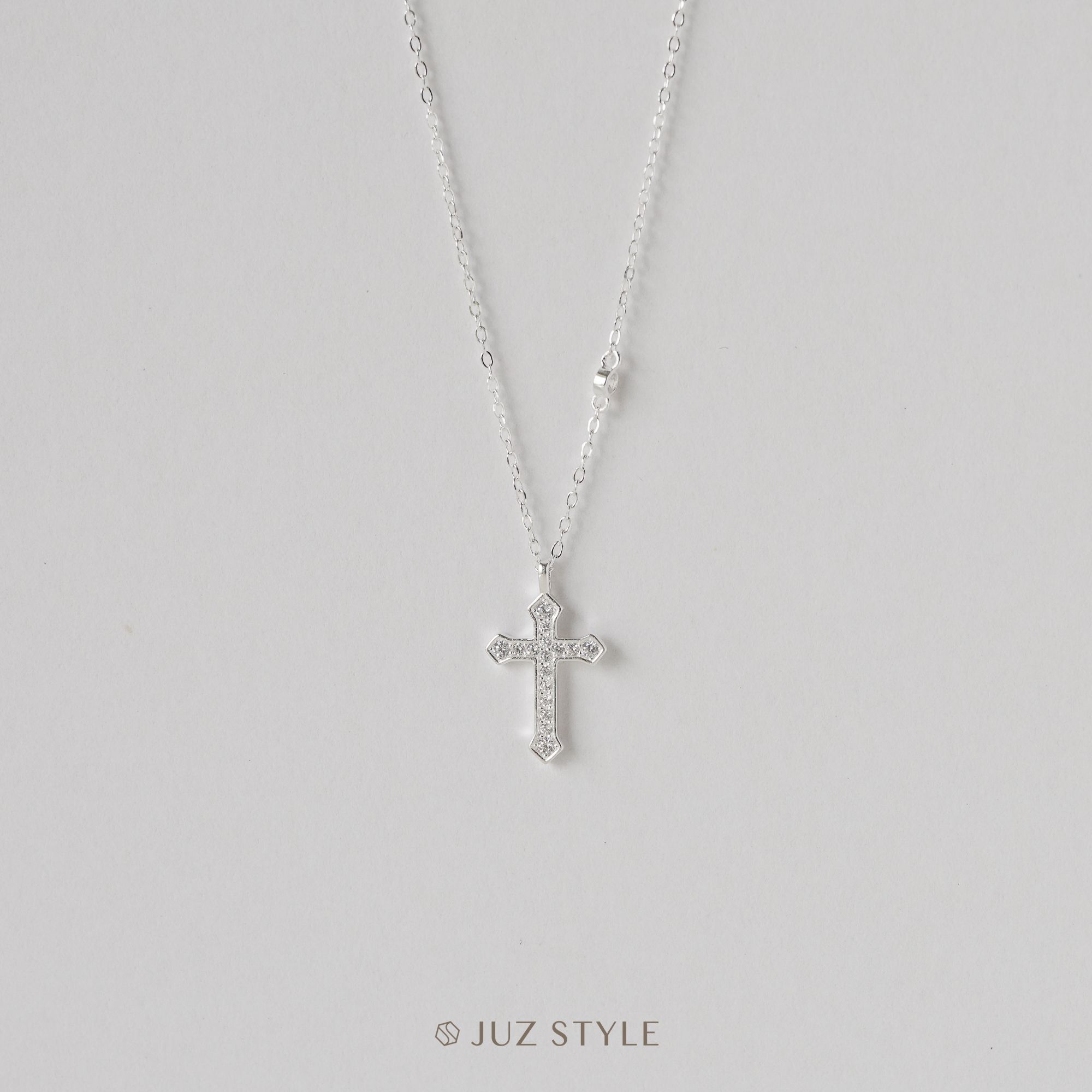 Dây chuyền bạc The CZ Cross