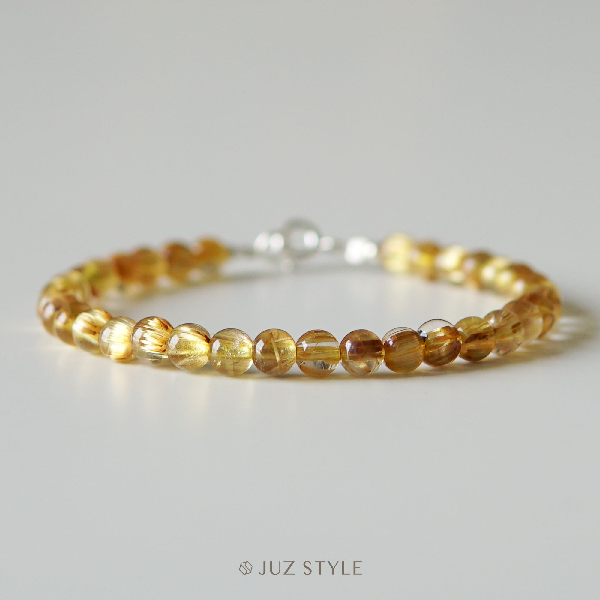  Vòng tay đá Golden rutilated quartz premium 4.5mm 