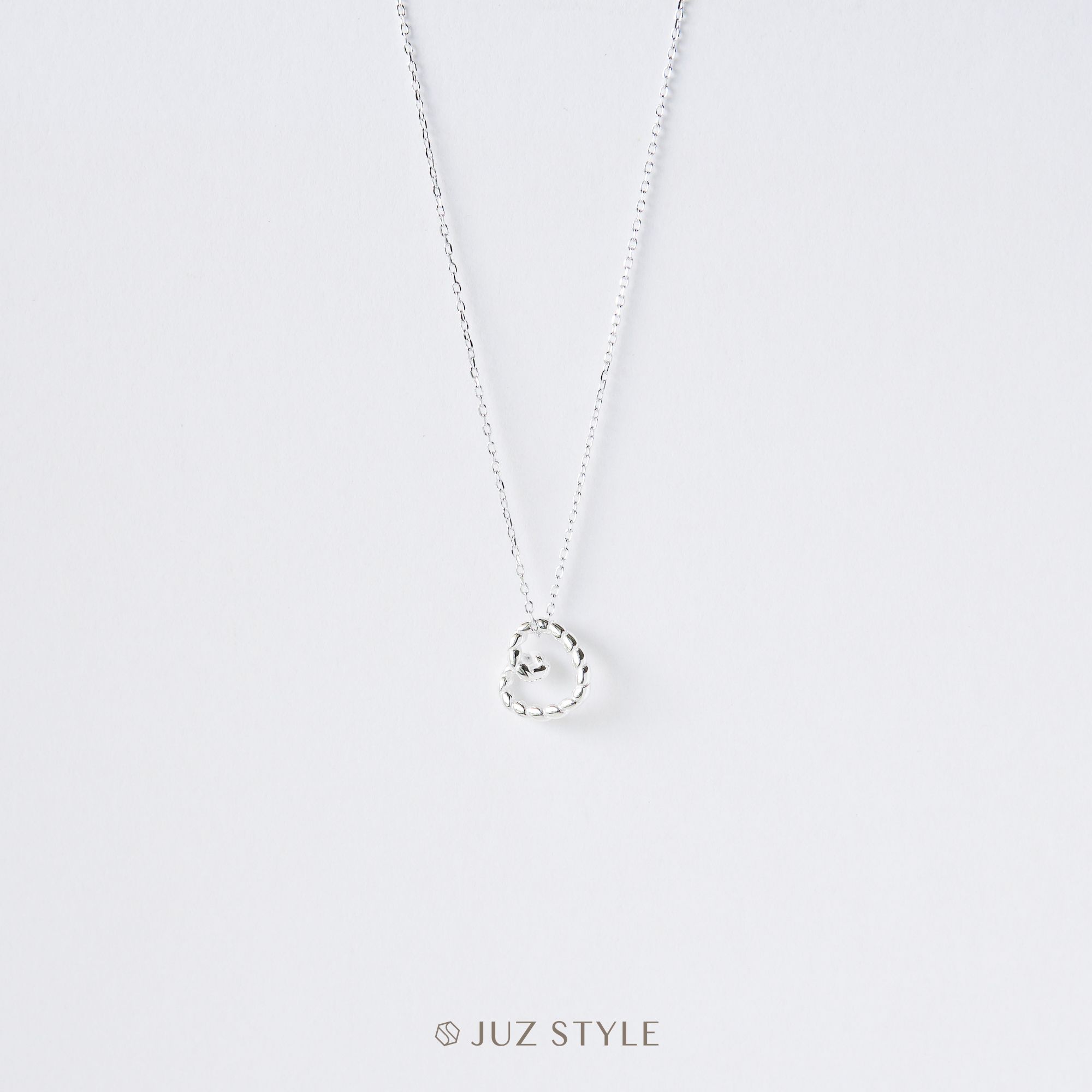 Dây chuyền bạc Twisted heart