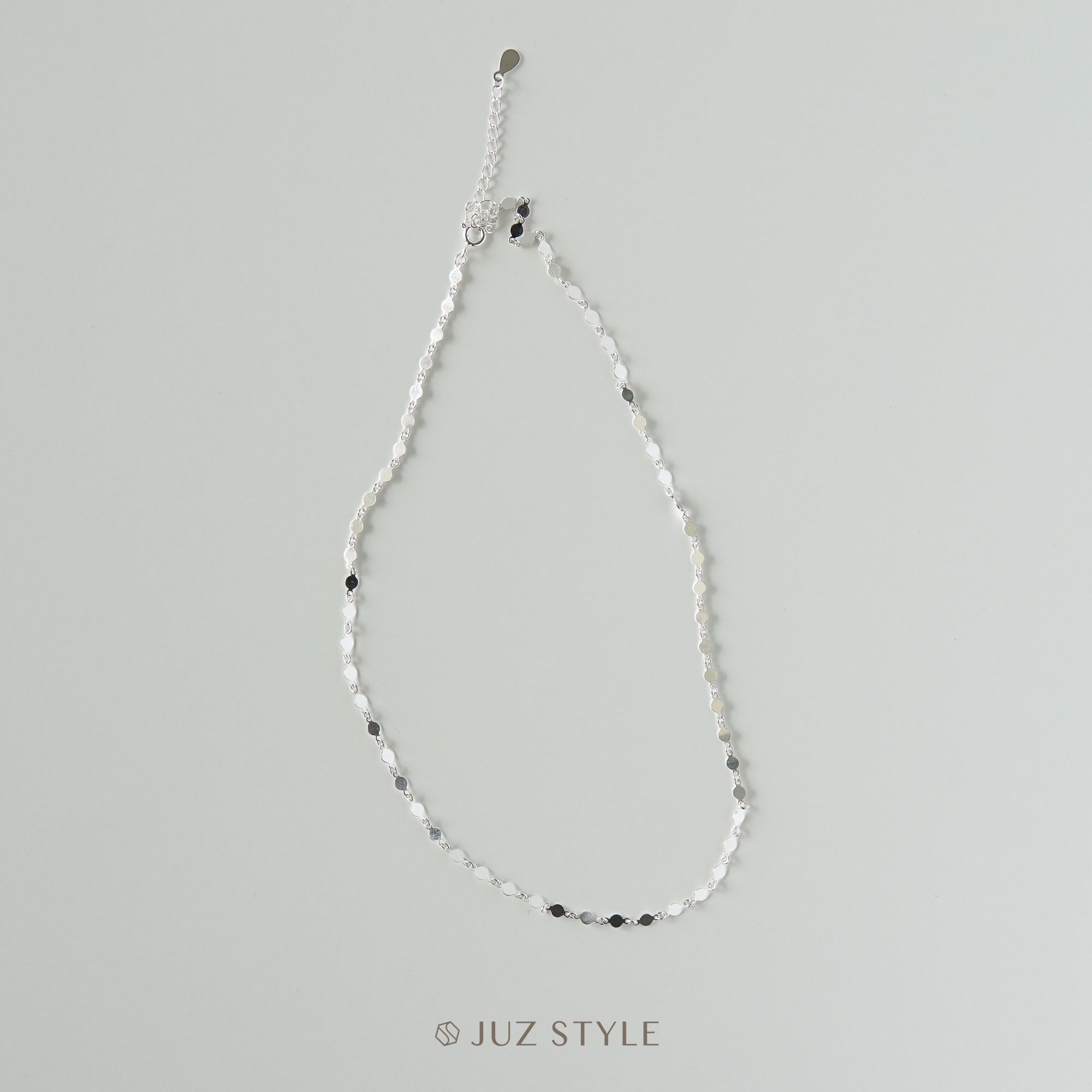 Dây chuyền bạc Flat circle chain