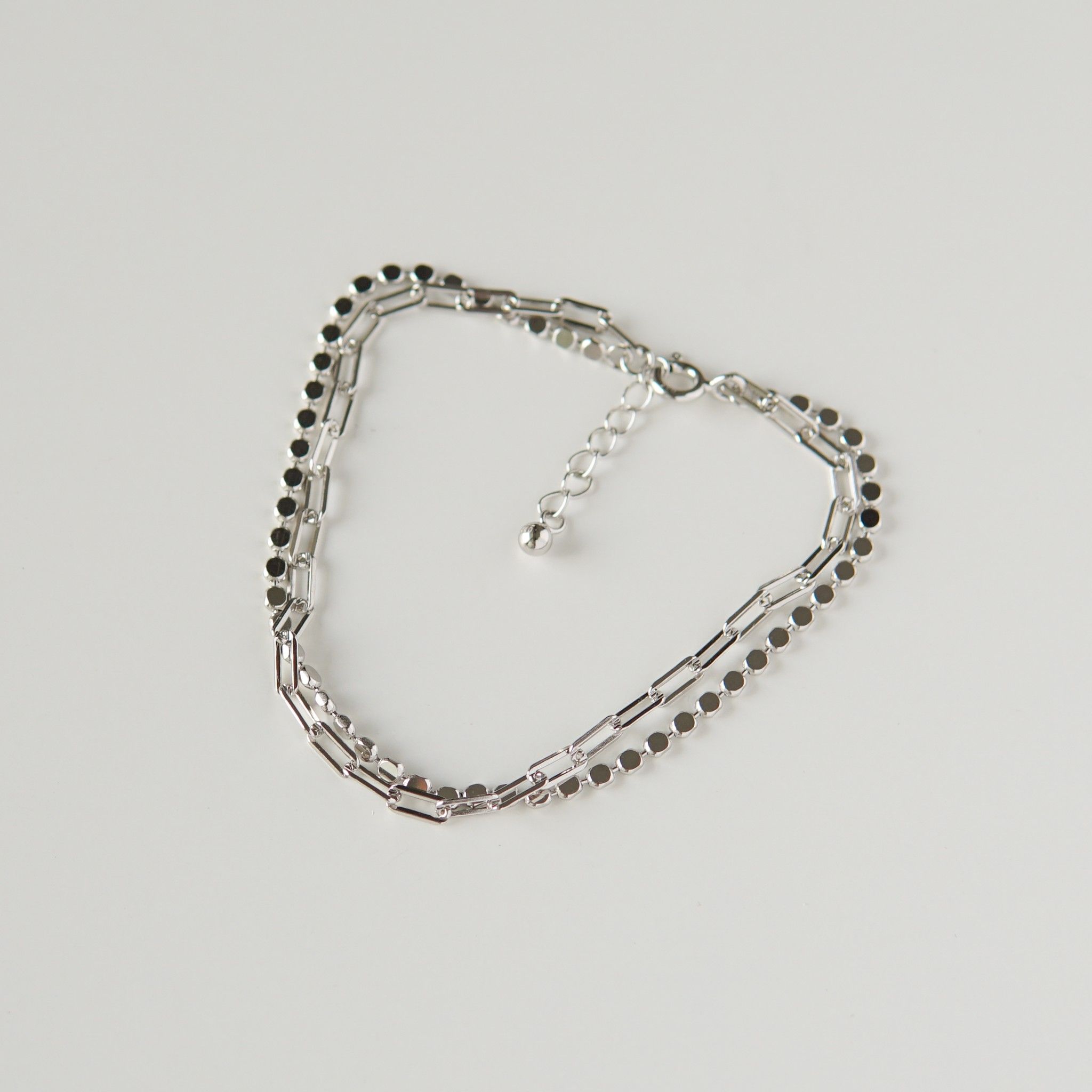 Lắc tay bạc Double chains