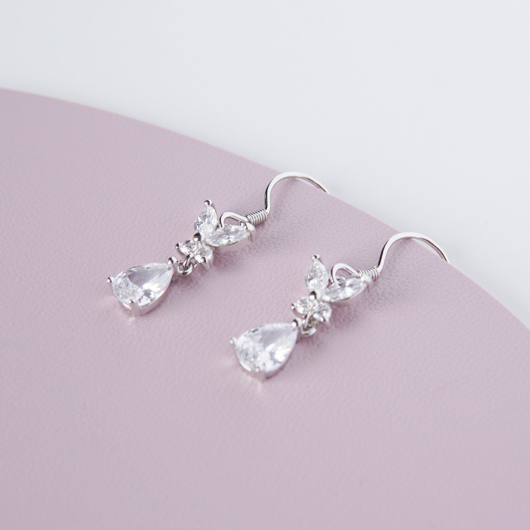 Bông tai bạc Butterfly CZ