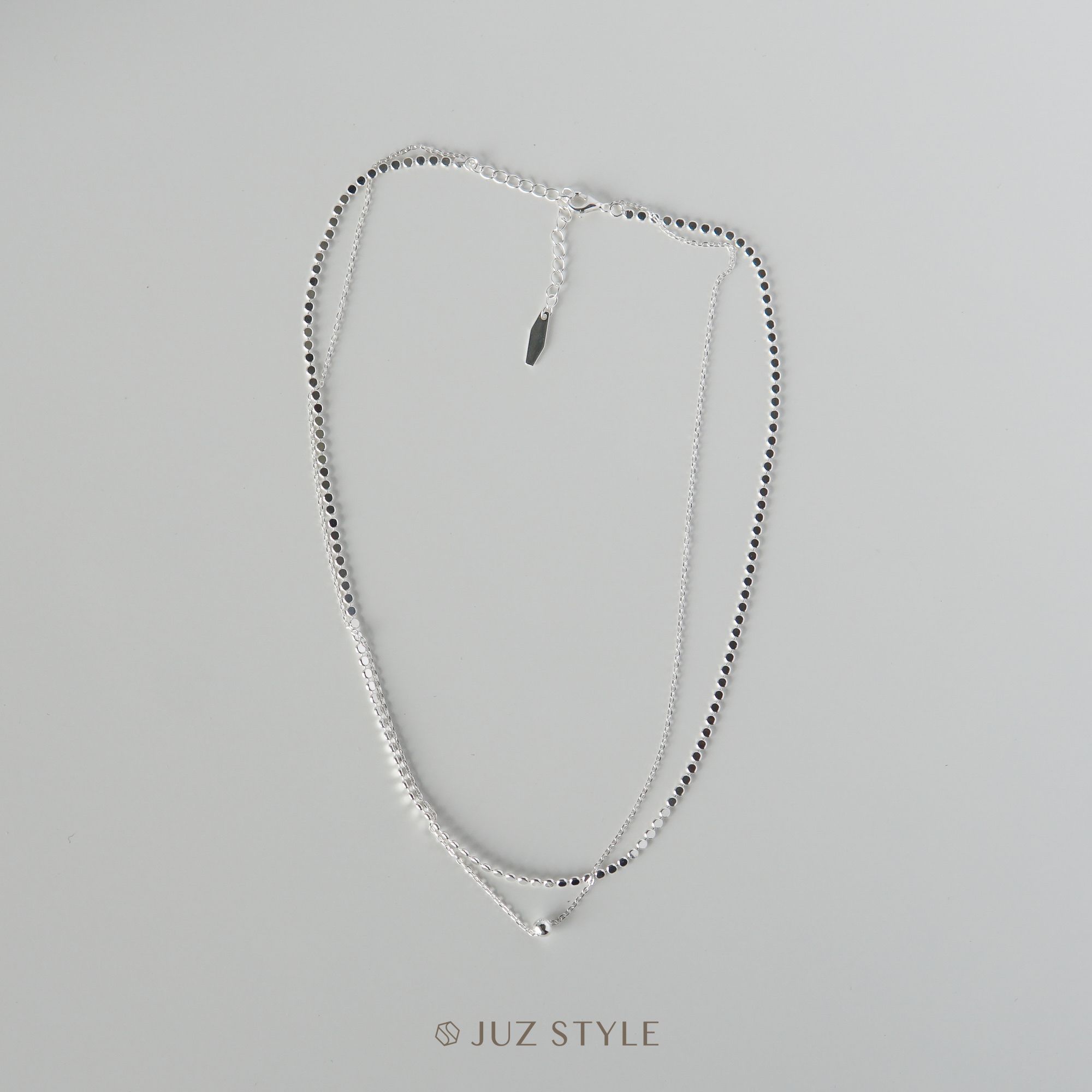 Dây chuyền bạc Double layers