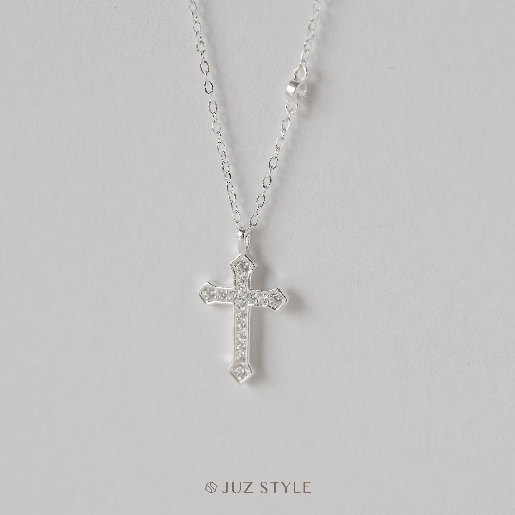 Dây chuyền bạc The CZ Cross