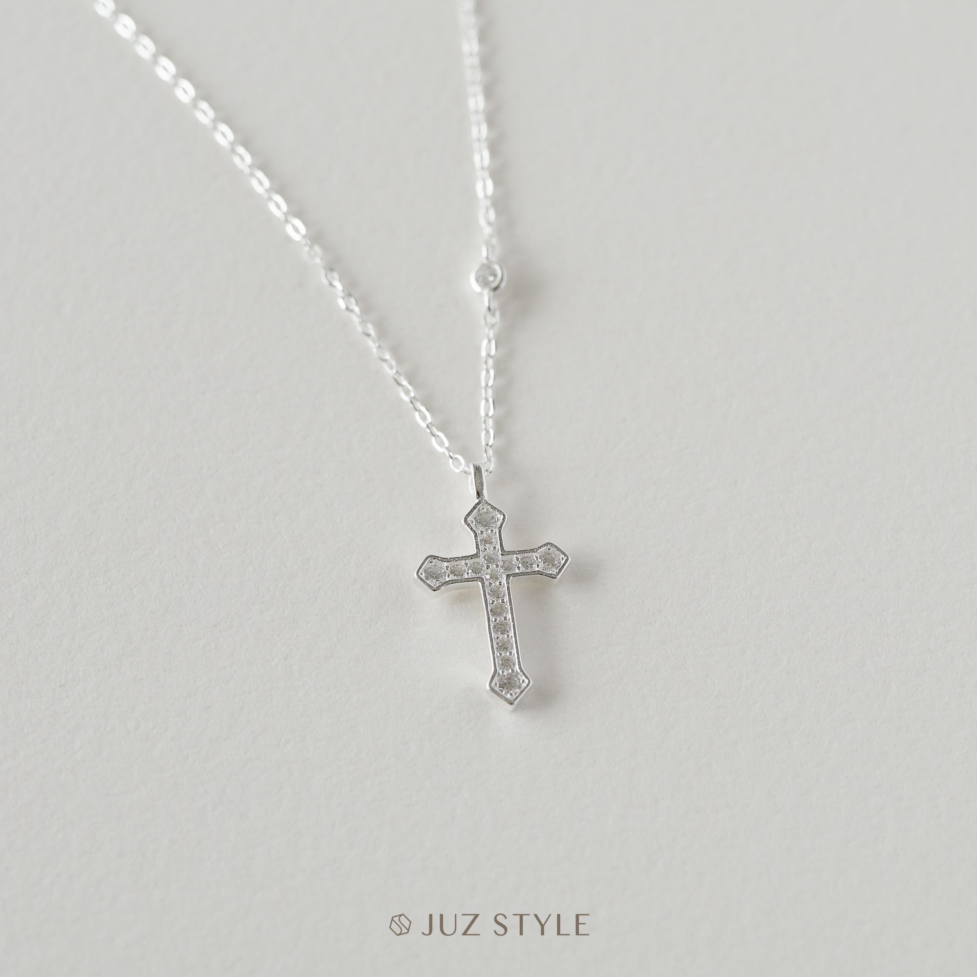 Dây chuyền bạc The CZ Cross