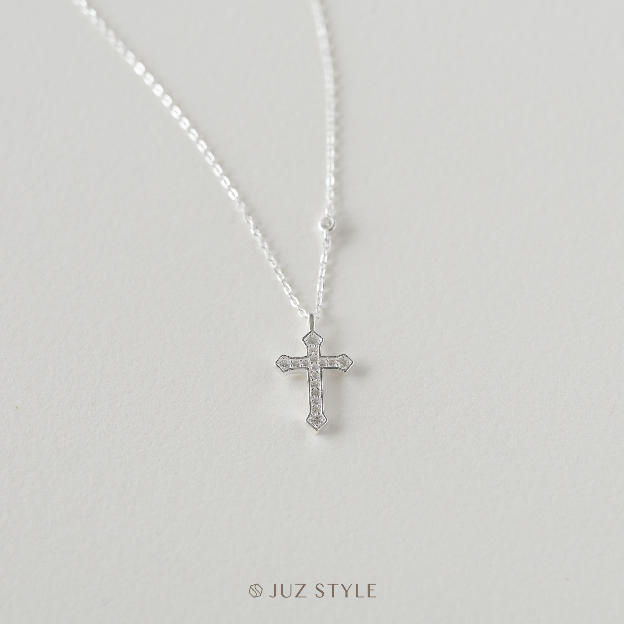 Dây chuyền bạc The CZ Cross