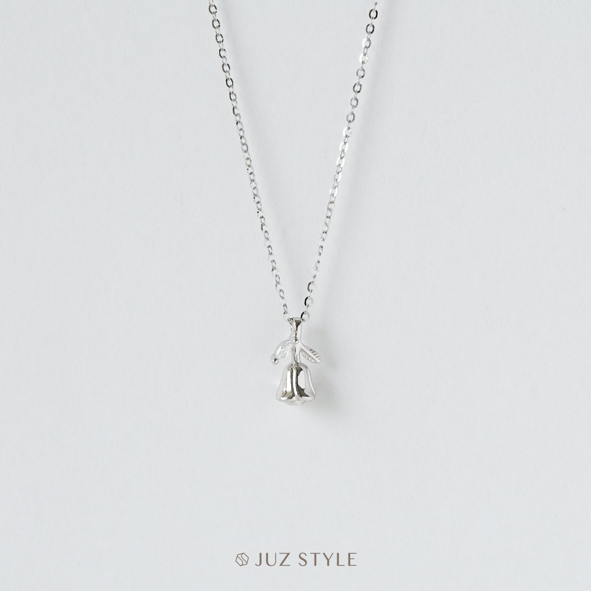 Dây chuyền bạc Rose cz