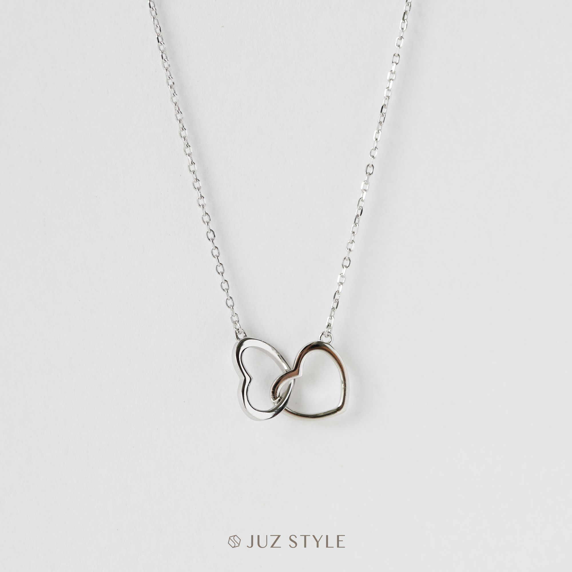 Dây chuyền bạc Heart in heart